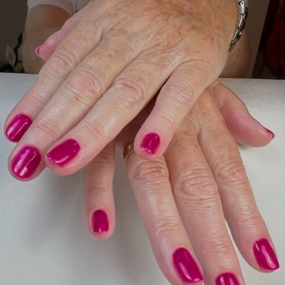 Fuchsia glansnagels door Tineke